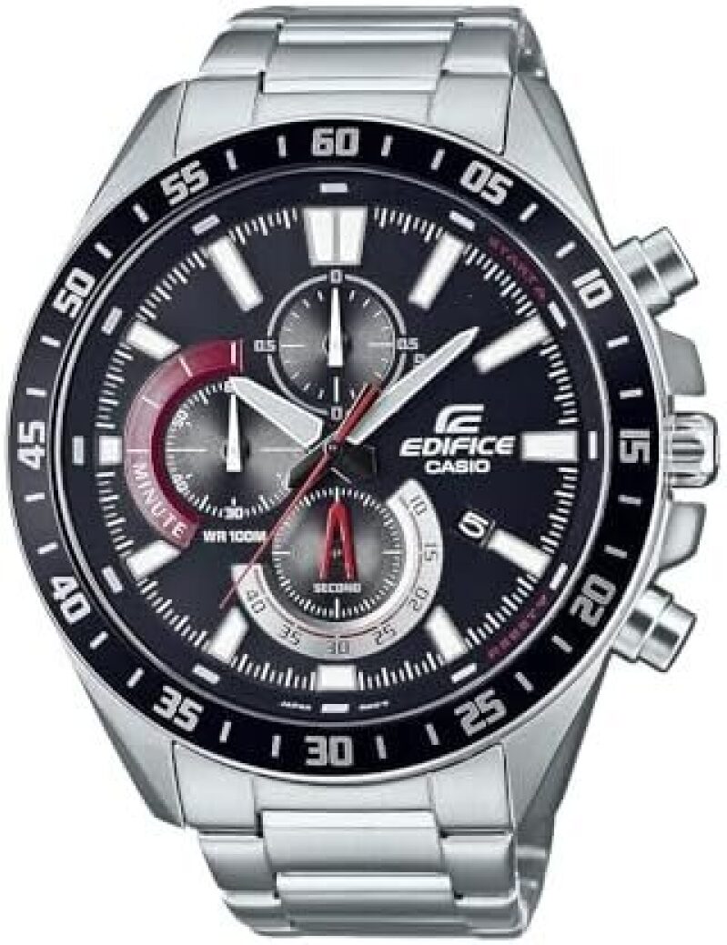 50mm Casio Edifice Chronograph Stainless Steel Watch - Sporty Style & Precision