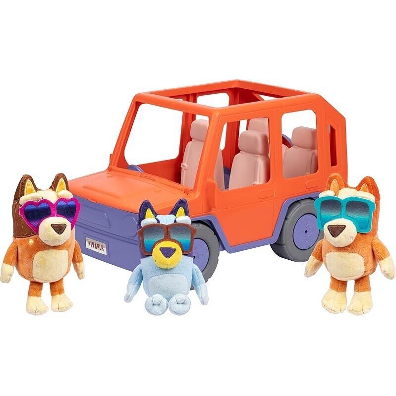 Mega Fun Road Trip: Bluey Family 4WD Toddler Car Toy
