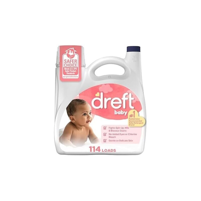 Dreft Unscented Liquid Laundry Detergent for Babies - 150oz, 114 Loads