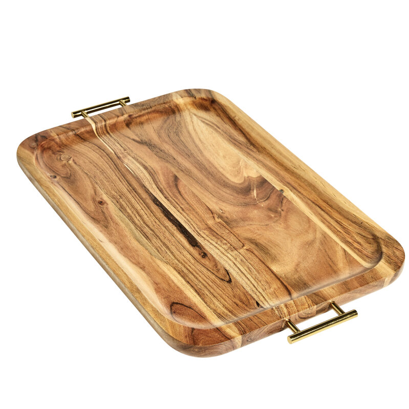 Better Homes & Gardens Acacia Wood Rectangle Tray - Perfect for Any Occasion