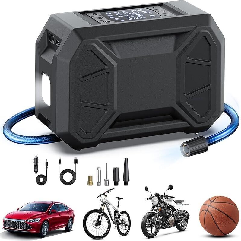 Pumptiva 150PSI 12V DC Tire Inflator - Portable Air Compressor