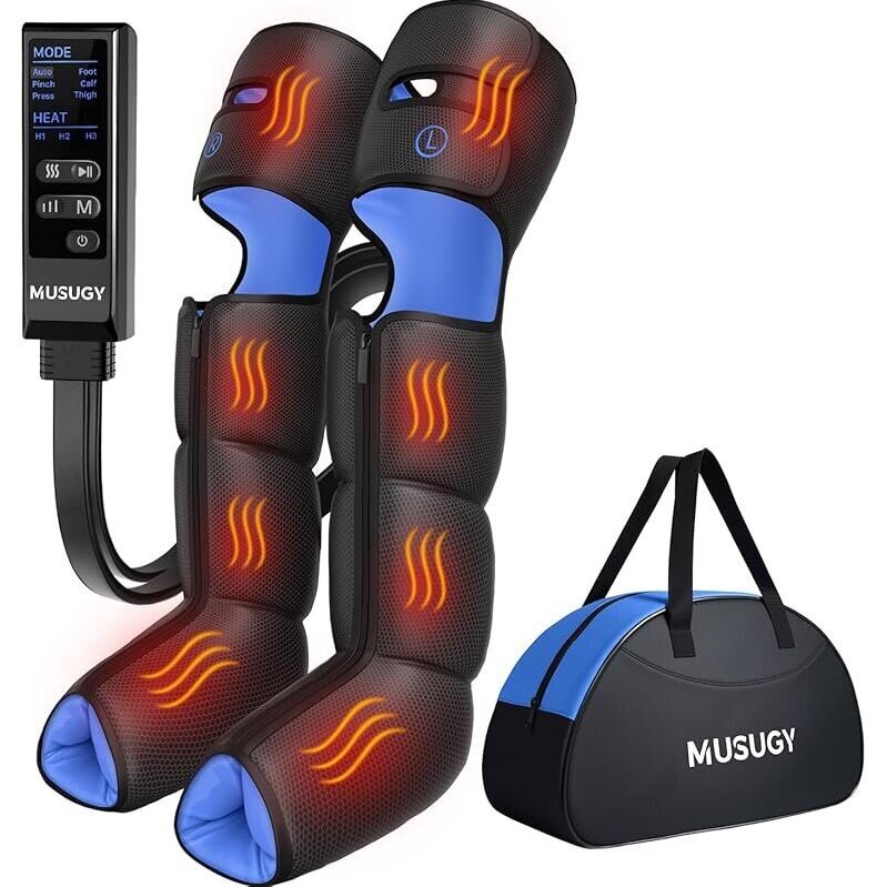 Musugy FE-7204B 6-Mode Leg Massager with Heat and Compression