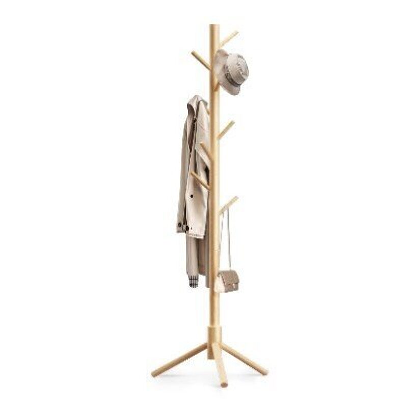 Sleek Wooden Floor Coat Rack - Perfect for Organizing Your Wardrobe