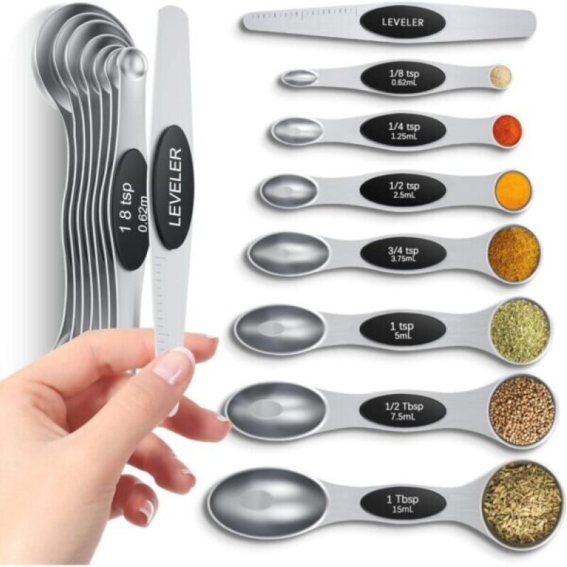 Precision Measuring Spoons with Leveler - 12 Piece Set