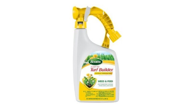 Scotts Liquid Turf Builder with Plus 2 Weed Control - Effective Weed Killer & Fertilizer