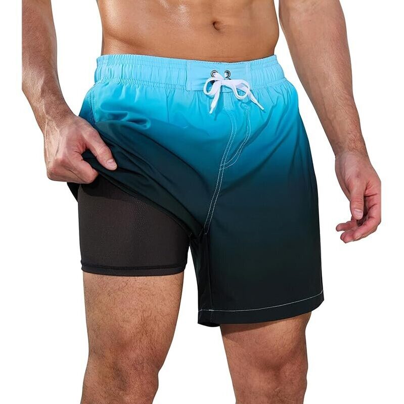 Silkworld 2-in-1 Men's Compression Liner Swim Trunks