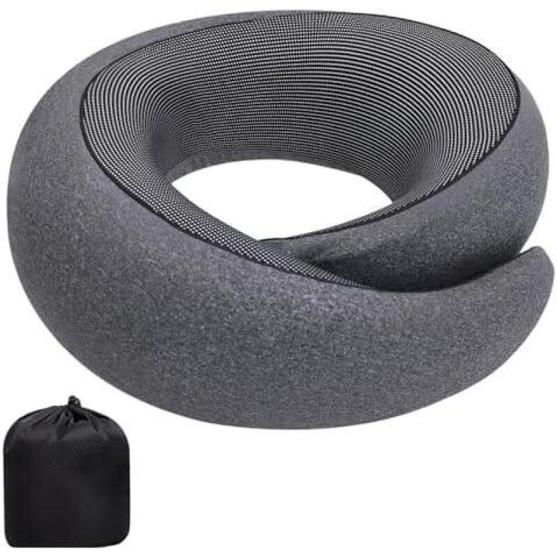 Memory Foam Travel Pillows - Ergonomic 360° Support - Pack of 3