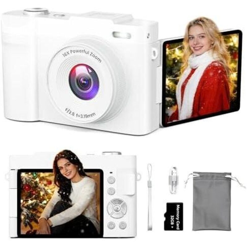 Portable 16X Zoom Digital Camera with 32G Memory Card - 62% Discount