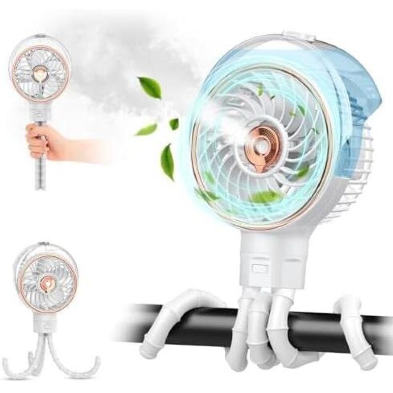 Portable Misting Stroller Fan with Detachable Tripod - 50% OFF