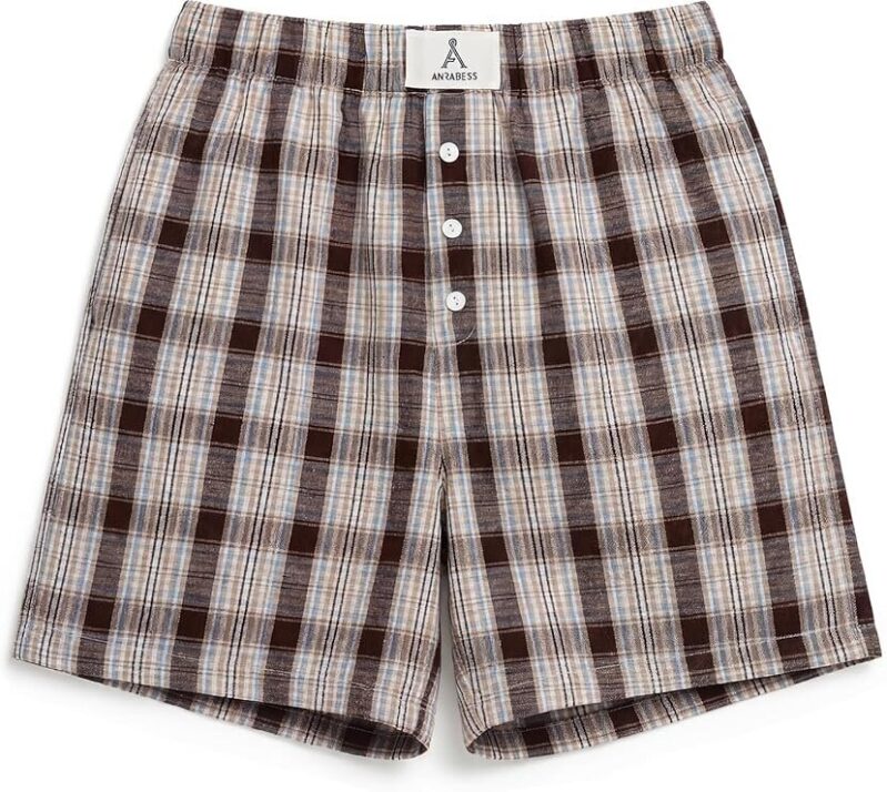 ANRABES Women's Gingham Boxer Shorts - Stylish and Comfortable