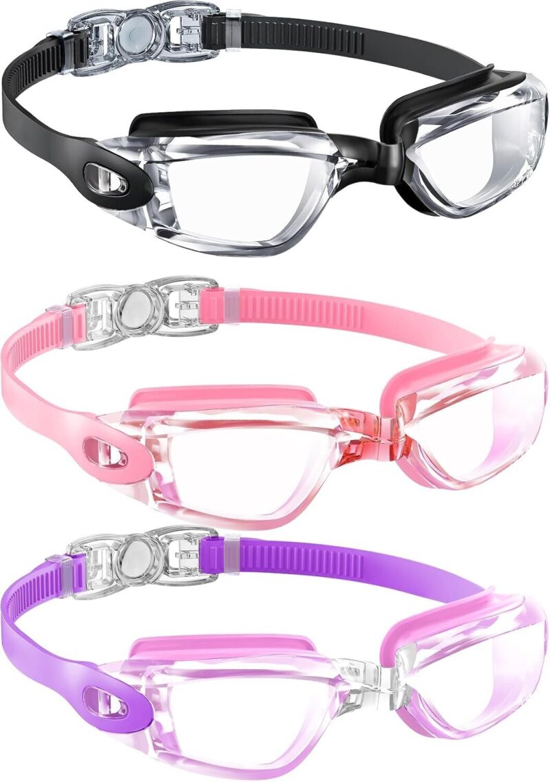 Affordable Kids Swimming Goggles (3 Pack) - Perfect for Young Swimmers