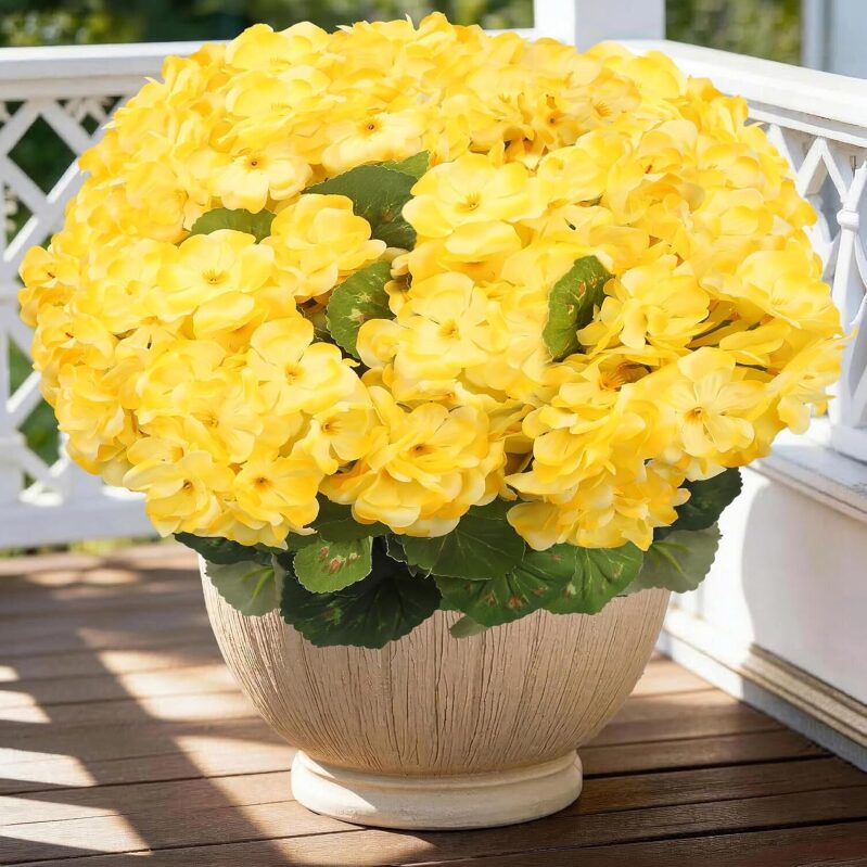 UV Resistant Realistic Geranium Artificial Flowers - Discounted Deal