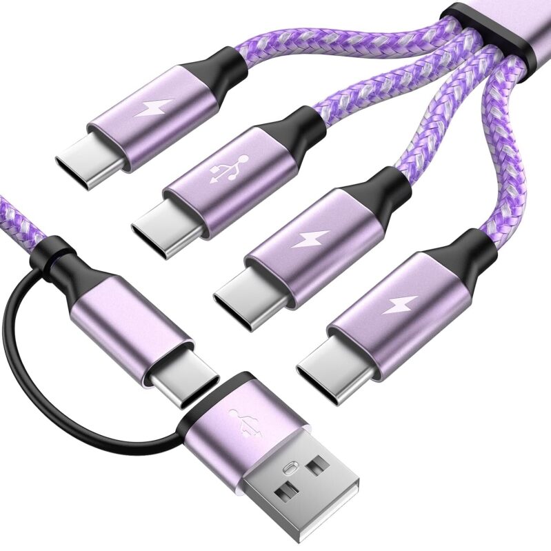 4-in-2 Multi Charging USB C Cable