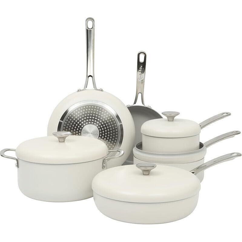 Sur La Table Potluck Porch Ceramic Non Stick Cookware Set - 10-Piece