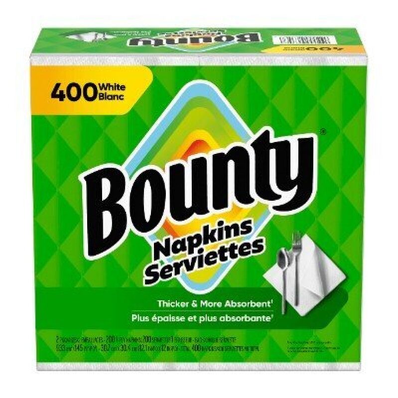 High-Quality Bounty White Napkins - 400 Count
