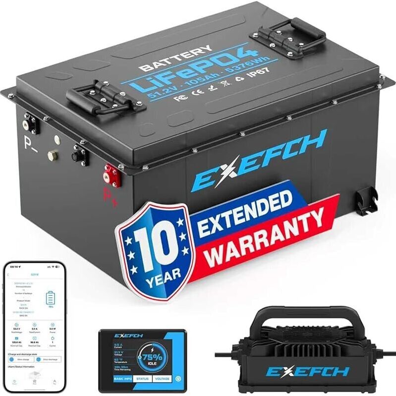 EXEFCH 48V 105Ah Golf Cart Lithium Battery: Ultimate Power for Longevity