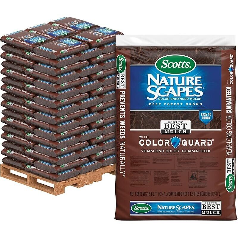Scotts Nature Scapes Mulch - Deep Forest Brown, 80-Bag, 1.5 cu. ft. Each
