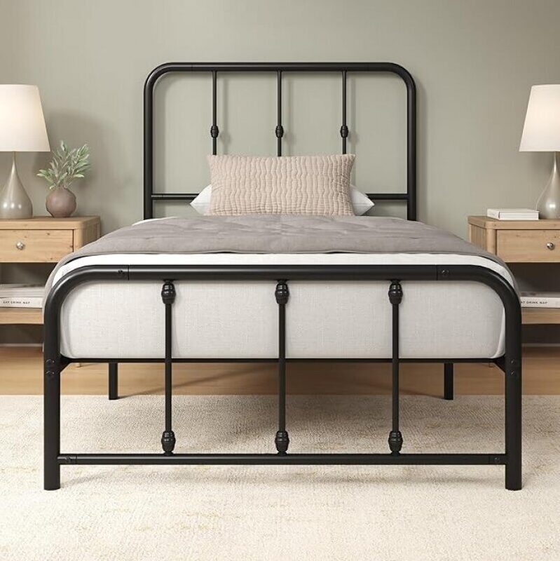 Affordable Twin Metal Platform Bed Frame by Zinus - Modern Farmhouse Style