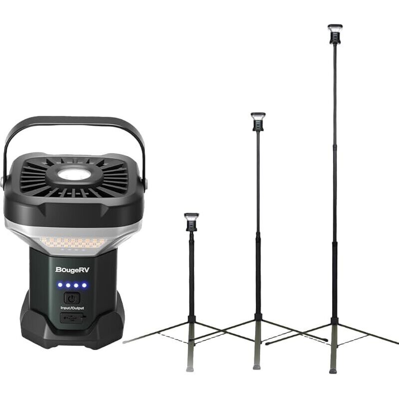 BougeRV 3200 Lumen Telescoping Camping Light with USB-C Charging