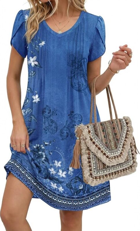 Zeagoo Floral Boho Sundress for Women - Stylish & Comfortable Summer Dress