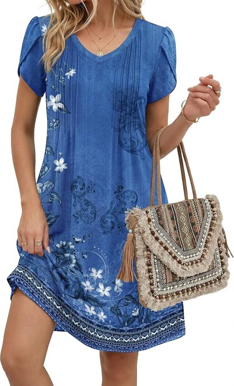 Zeagoo Floral Boho Sundress for Women - Stylish & Comfortable Summer Dress