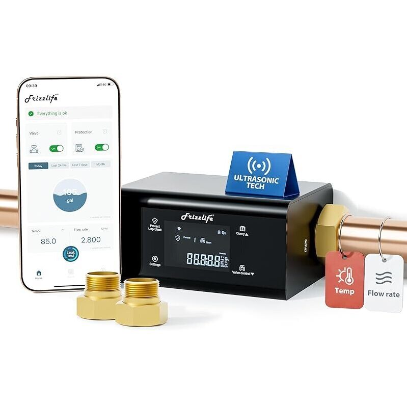 Frizzlife LP365 Smart Water Monitor with Automatic Shutoff