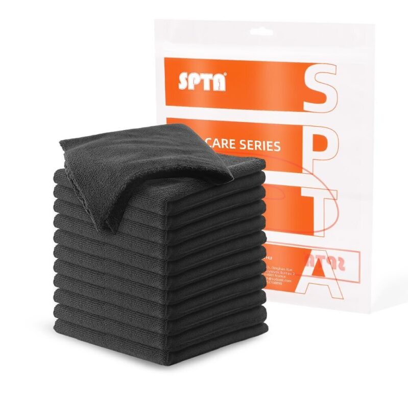 12-Pack SPTA Microfiber Cleaning Towels for Car Washing