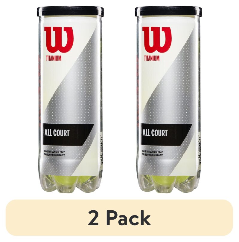 2-Pack Wilson Titanium All Court Tennis Balls: Premium Quality for Extended Play