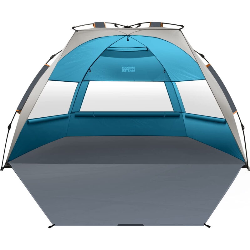 OutdoorMaster Pop Up Beach Tent for 4 Person - Effortless Setup, Maximum Comfort