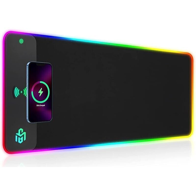GIM Wireless Charging RGB Gaming Mouse Pad with 15W Fast Charging