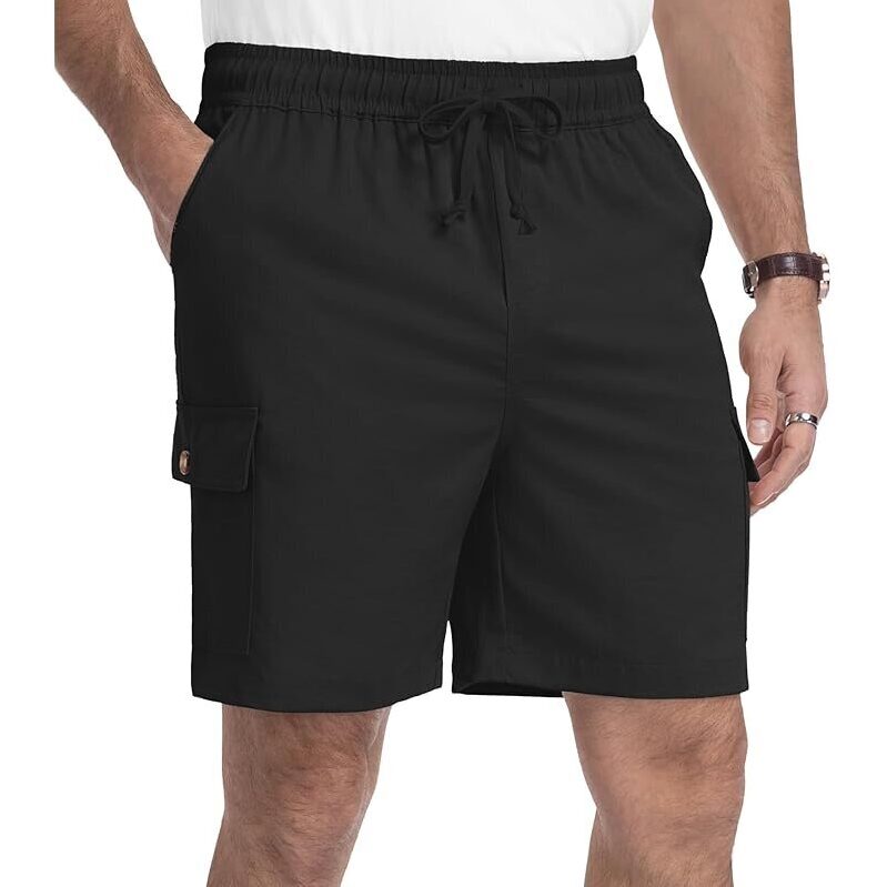 NITAGUT Mens Cargo Shorts - 7-inch Utility Flap Pockets