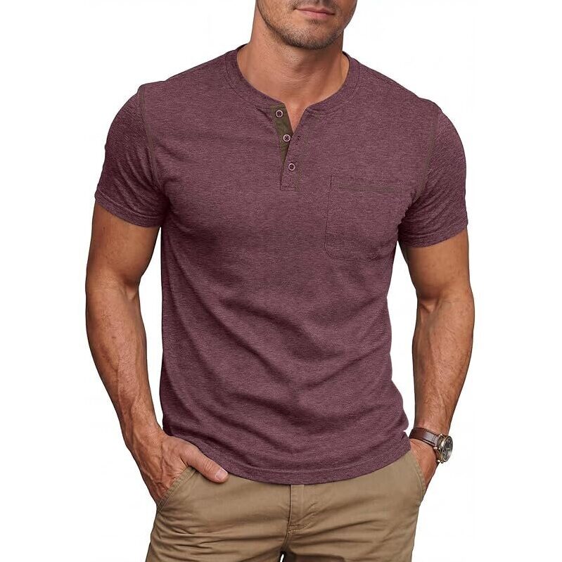 NITAGUT Men's Henley Short Sleeve Cotton Casual T-Shirts - Premium Comfort & Style