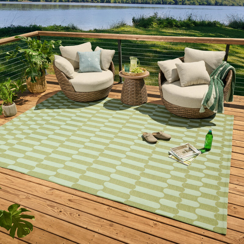 Stylish 7ft x 10ft Outdoor Rug by Drew Barrymore - Perfect for Patio