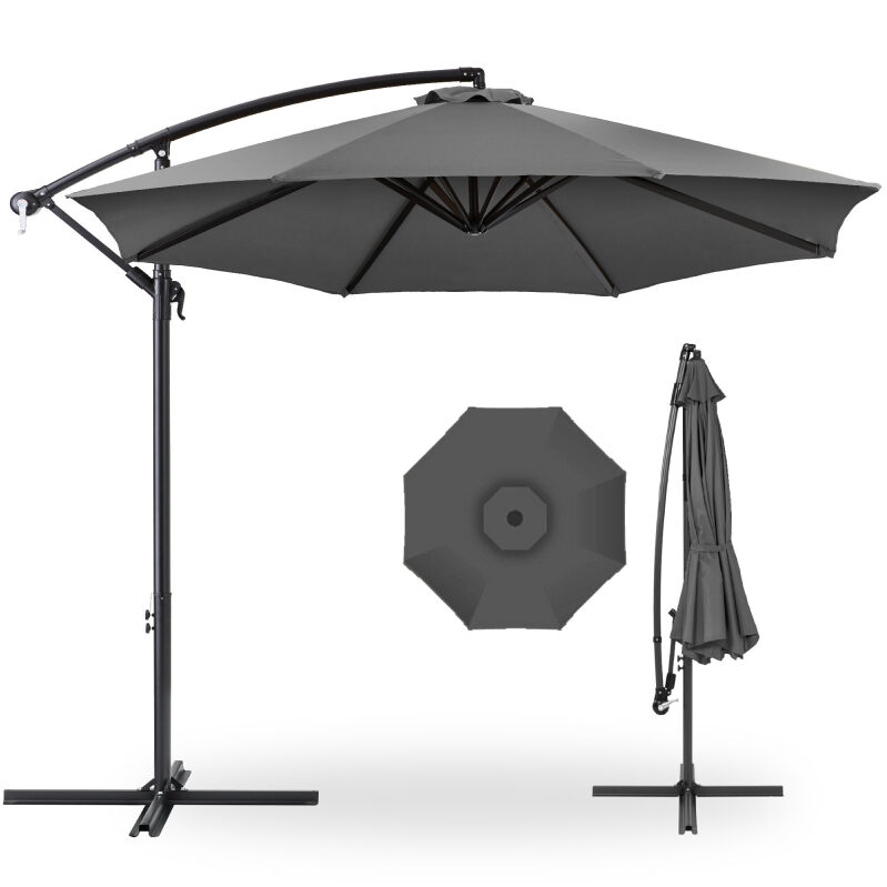 Best Choice Products 10ft Offset Hanging Outdoor Market Patio Umbrella - Premium Shade for Patios
