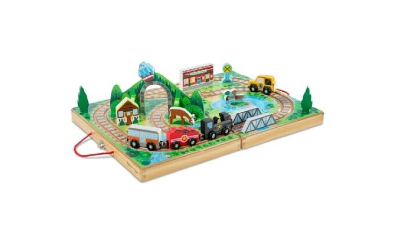Melissa & Doug Take-Along Railroad Tabletop Playset