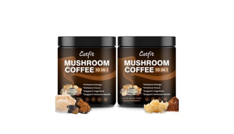 Catfit Mushroom Coffee Powder - Boost Energy, Focus, and Immune Health