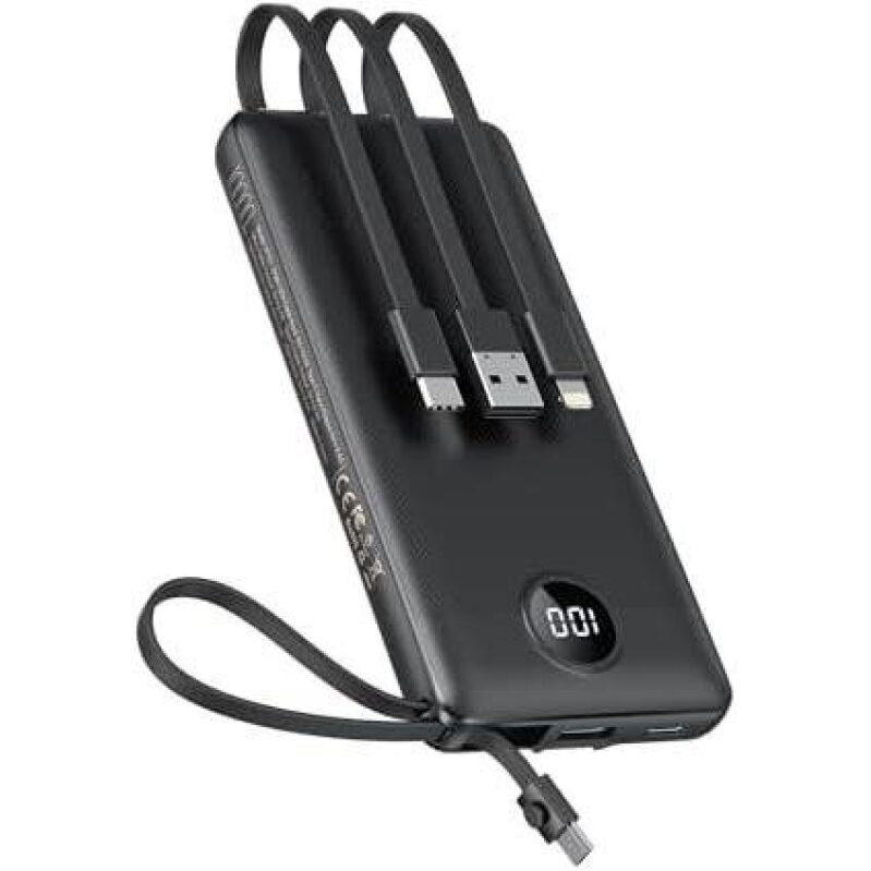 VEEKTOMX Portable Charger with Built-in Cables - 49% Discount