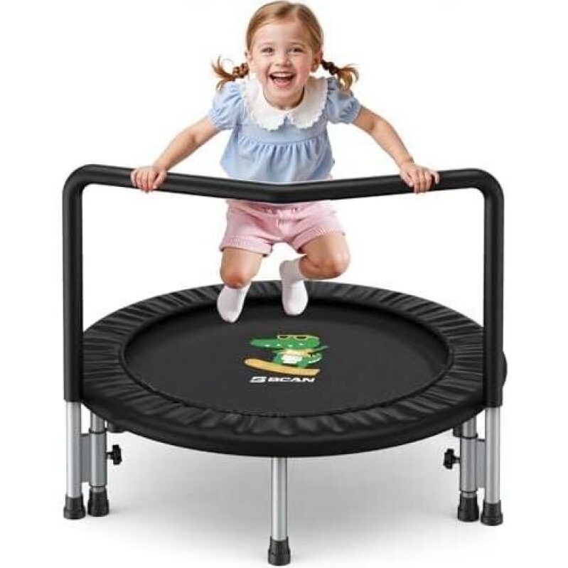 36 Inch Toddler Trampoline with Safety Rail - 55% OFF
