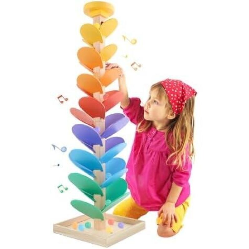Wooden Musical Tree Toy with Colorful Beads - 51% OFF