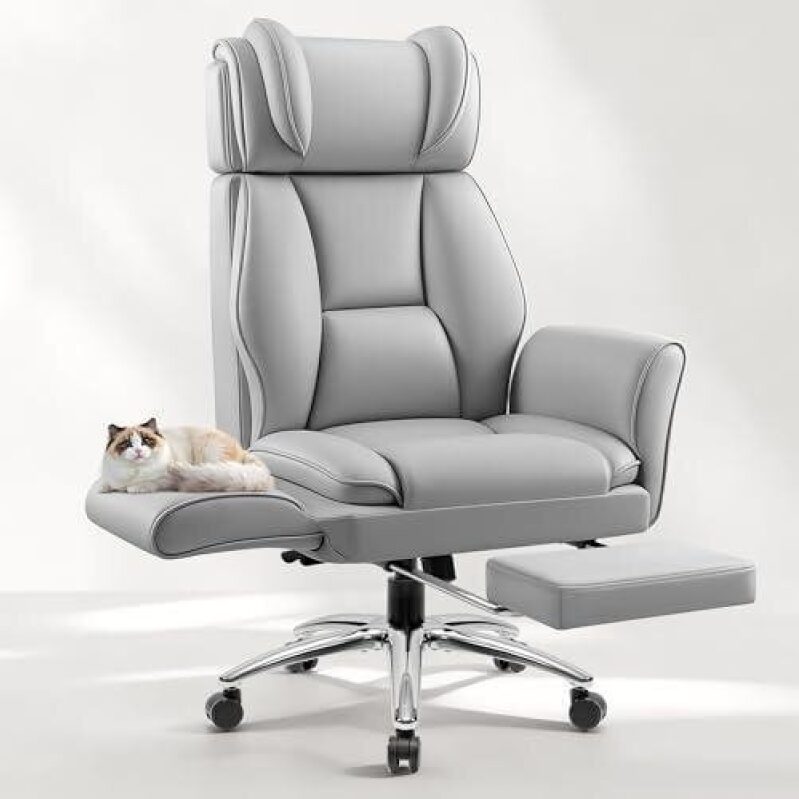 Plus Size Ergonomic Office Chair with Flip-Up Arms/Leg Rest - 50% OFF
