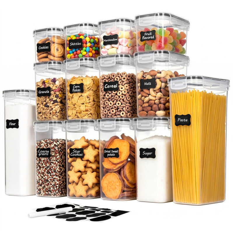 14-Piece Airtight Food Storage Containers Set - Keep Your Pantry Fresh and Organized