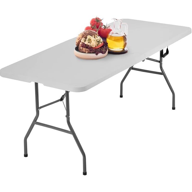 BestOffice Outdoor 6FT Folding Camping Plastic Table - Durable & Portable