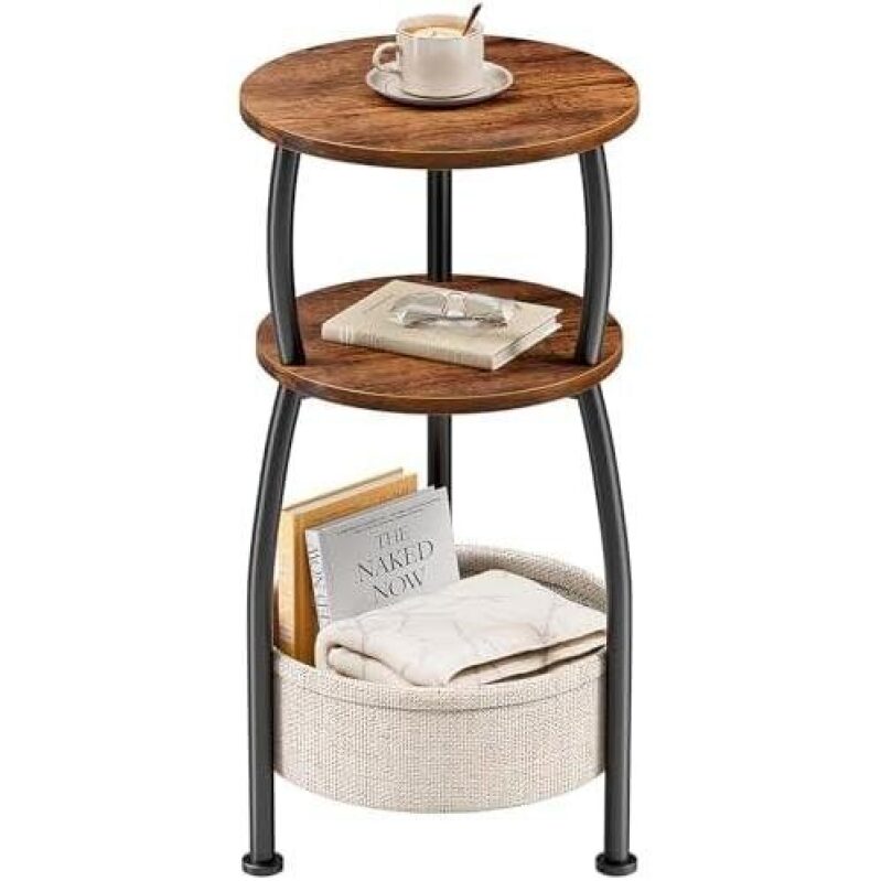 Vintage 3-Tier Wooden End Table - 24 Inches, 61% Off