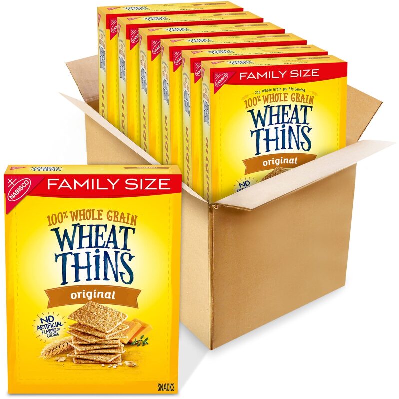 6pk Wheat Thins Original Snacks - Whole Grain Crackers