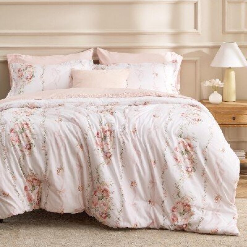 Elegant Floral Queen Comforter Set - Queen Size Bedding