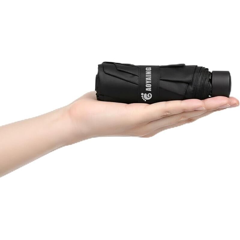 GAOYAING Compact Travel Umbrella with Case