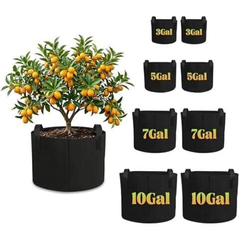 50% OFF on Hoikwo Black Plant Pots - 8 Pack