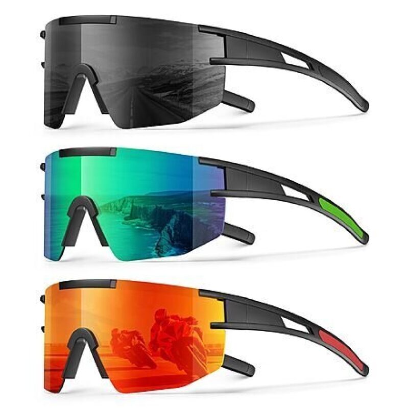 3-Pack KALIYADI Men's Polarized Sports Sunglasses - Discounted Price