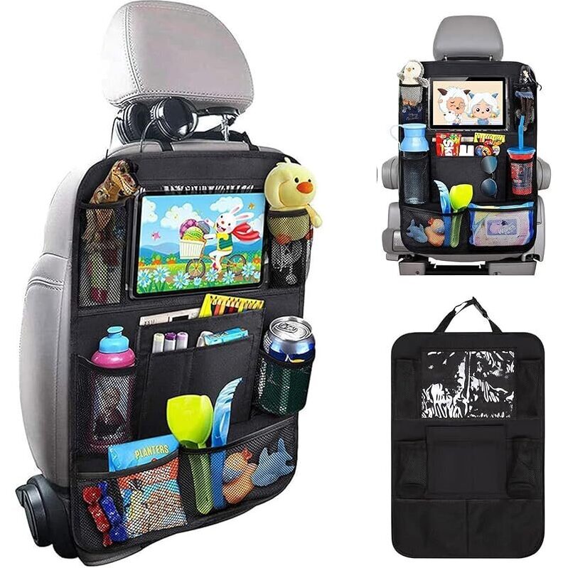 Car Organizer Back Seat with 9 Storage Pockets & 10-in Tablet Holder