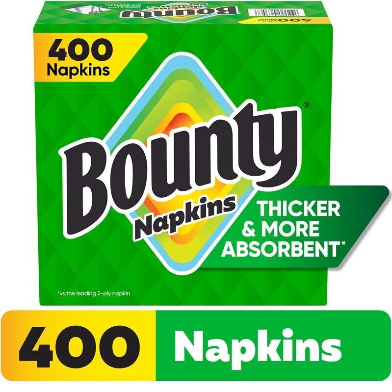 Bounty Everyday Disposable Paper Napkins - 400ct with $0.50 Walmart Cash